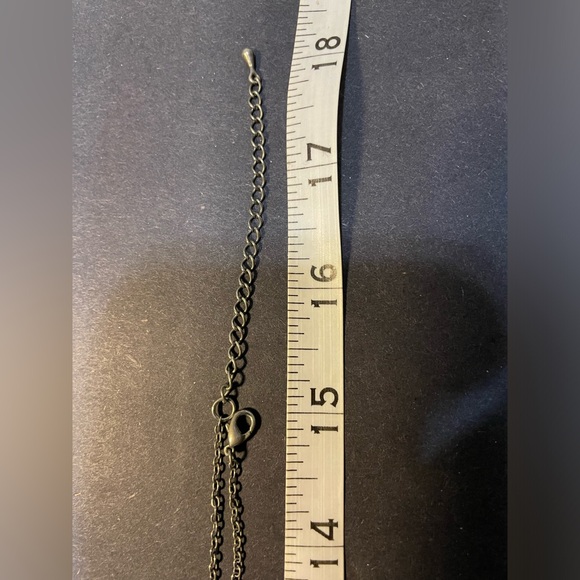 Vintage Prong Set Rhinestone Open Back Waterfall Rain Drop Necklace 15-18” - Picture 10 of 10